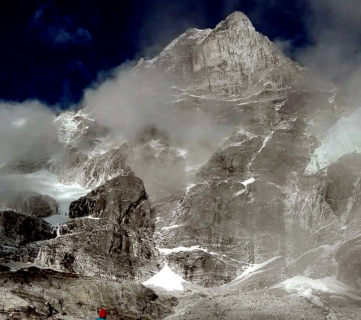 Mt. Kyajo Ri from Maccherma in Gokyo Valley