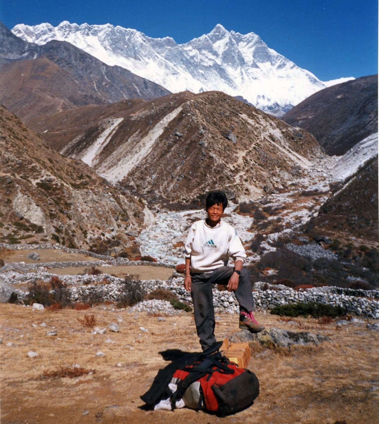 Imja Khola Valley and Mt.Lhotse