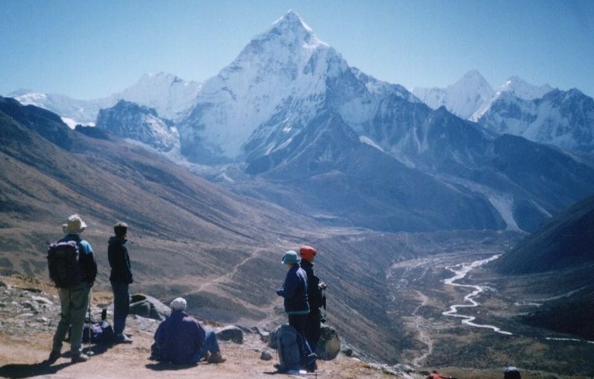 Ama Dablam on route from Lobuje to Dzongla and Gokyo Valley via Chola La