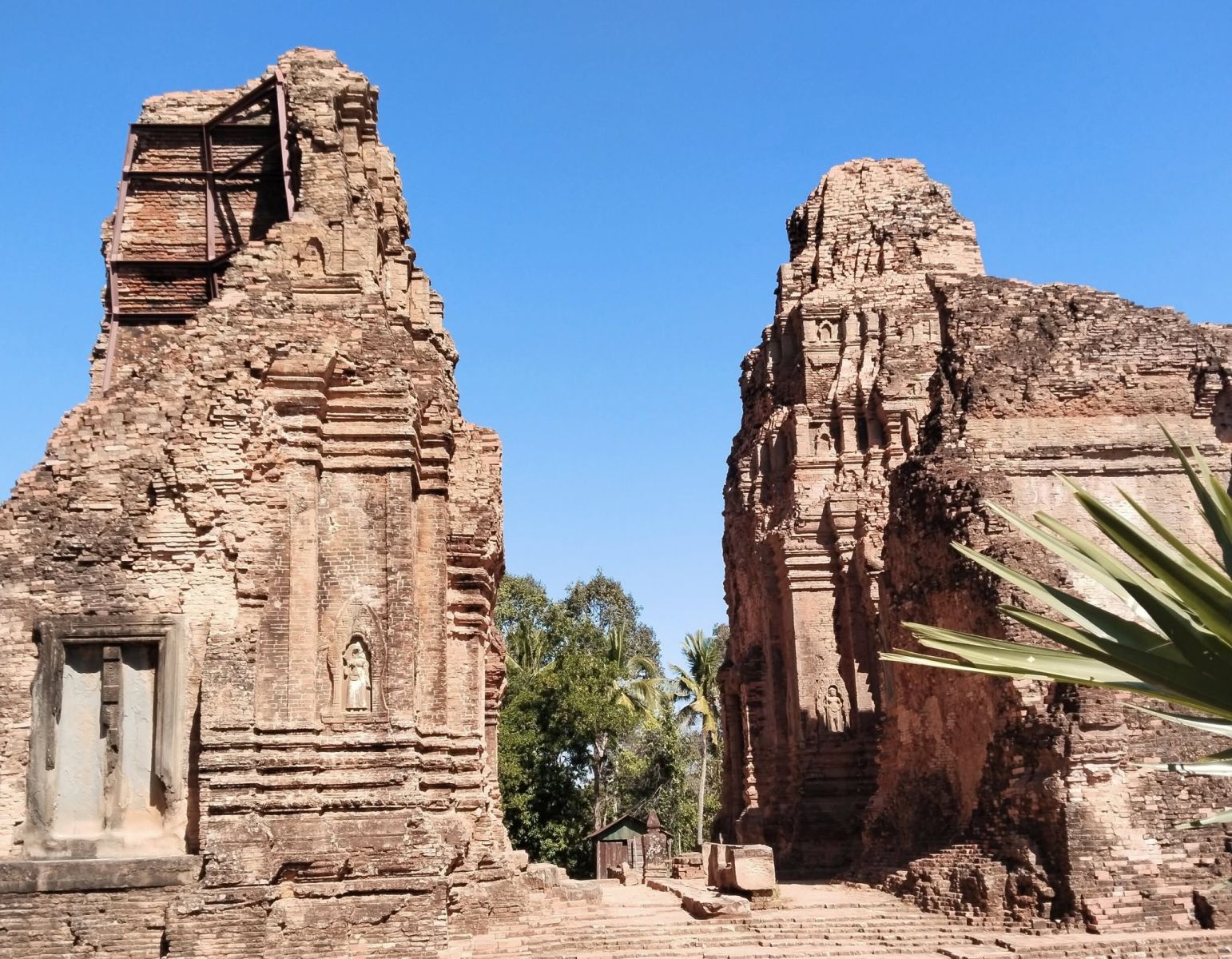 Lolei Temple in the Roluos Group at Siem Reap in northern Cambodia