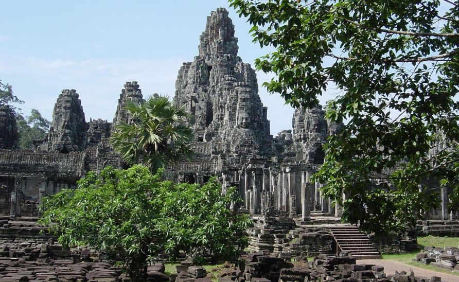 Bayon Temple in Angkor Thom in northern Cambodia