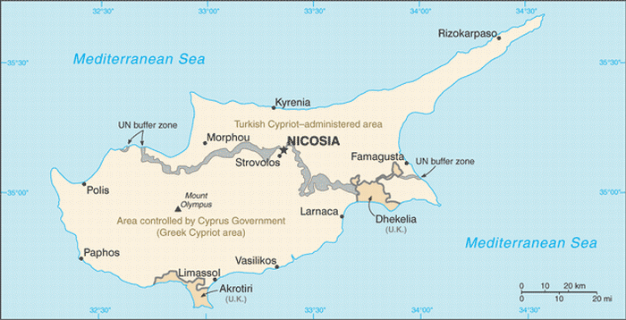 Map of Cyprus