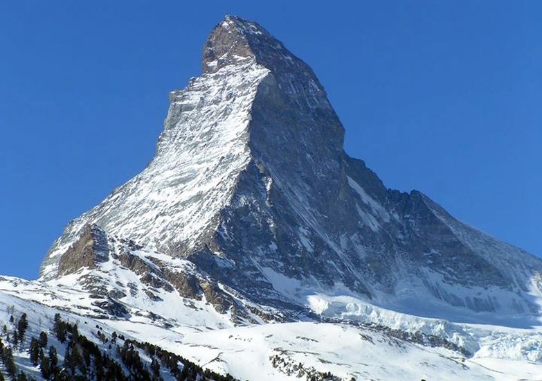 The Matterhorn above Zermatt in the Valais Region of the Swiss Alps