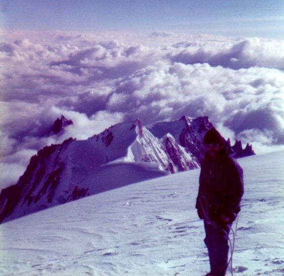 Summit View from Mont Blanc - Aiguille du Midi, Mont Maudit and Mont Blanc de Tacul