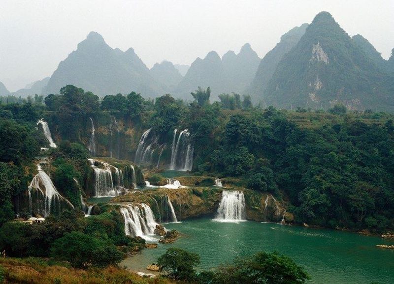 Detian / Ban Gioc Waterfall in Cao Bang Province in Northern Vietnam