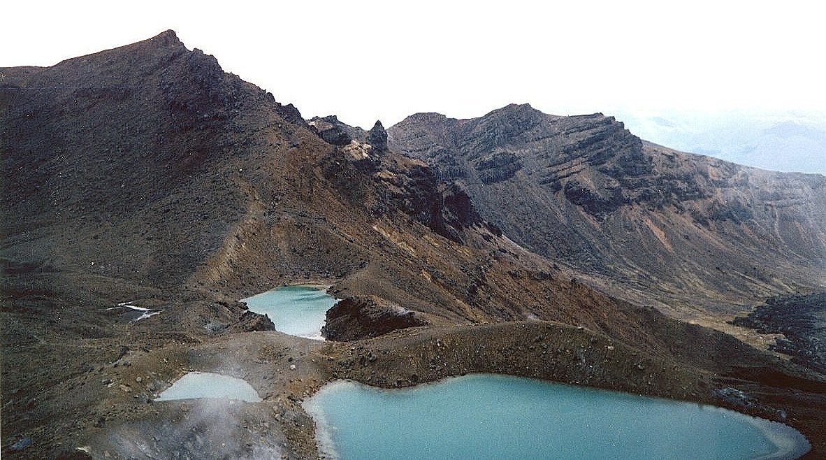 Emerald Lakes on the Tongariro Traverse