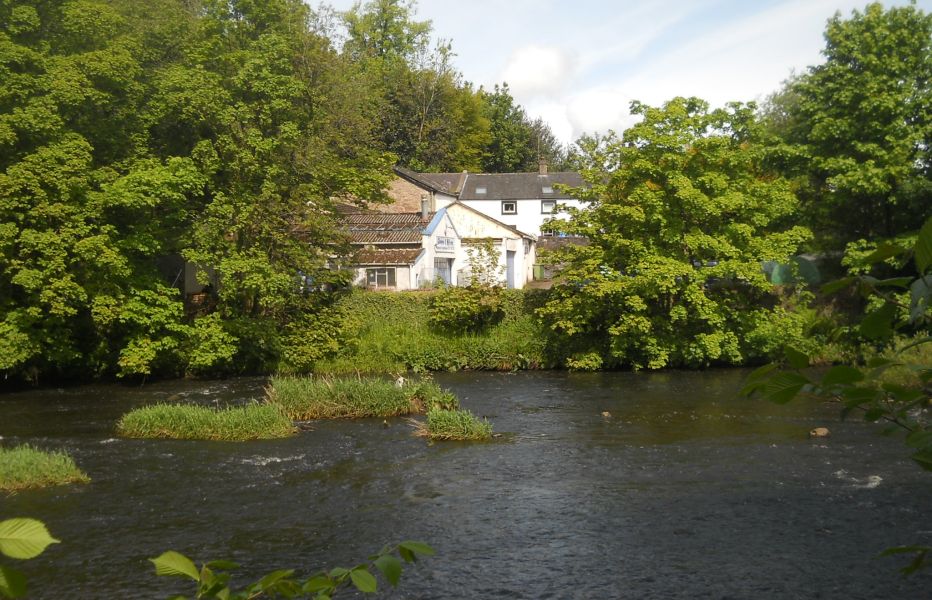 Site of former Garscube Corn Mill on Kelvin River at Killermont in Bearsden