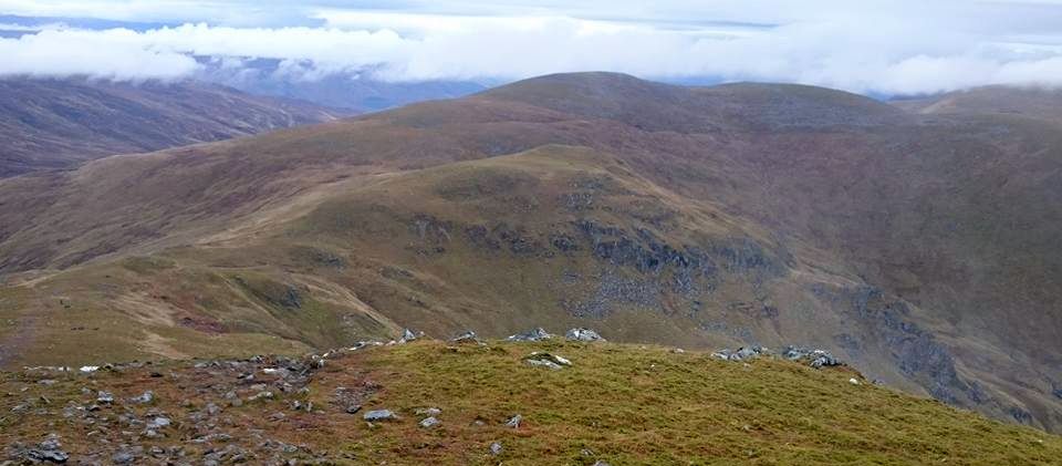 Stuchd an Lochain, Beinn a Chreachain and Sron a'Choire Chnapanich above Loch an Daimh from Cam Chreag