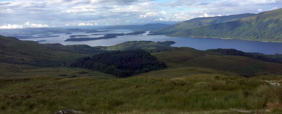 Islands in Loch Lomond on ascent of Ben Lomond