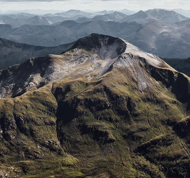 Mamores from Ben Nevis