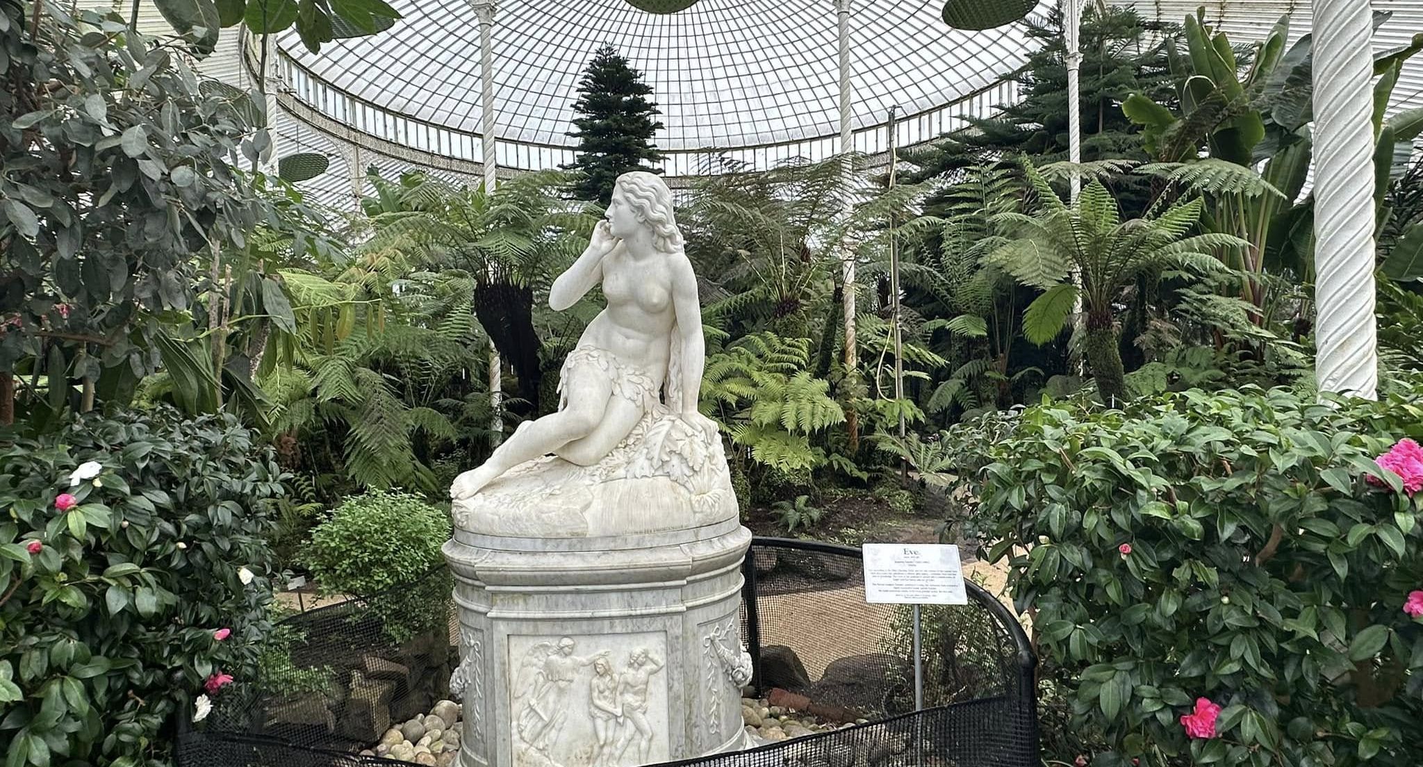 Statue of "Eve" in the Kibble Pace in the Botanic Gardens in Glasgow