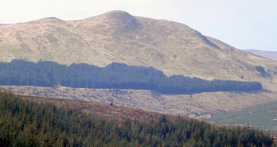 Meikle Bin on ascent of Tomtain in the Kilsyth Hills