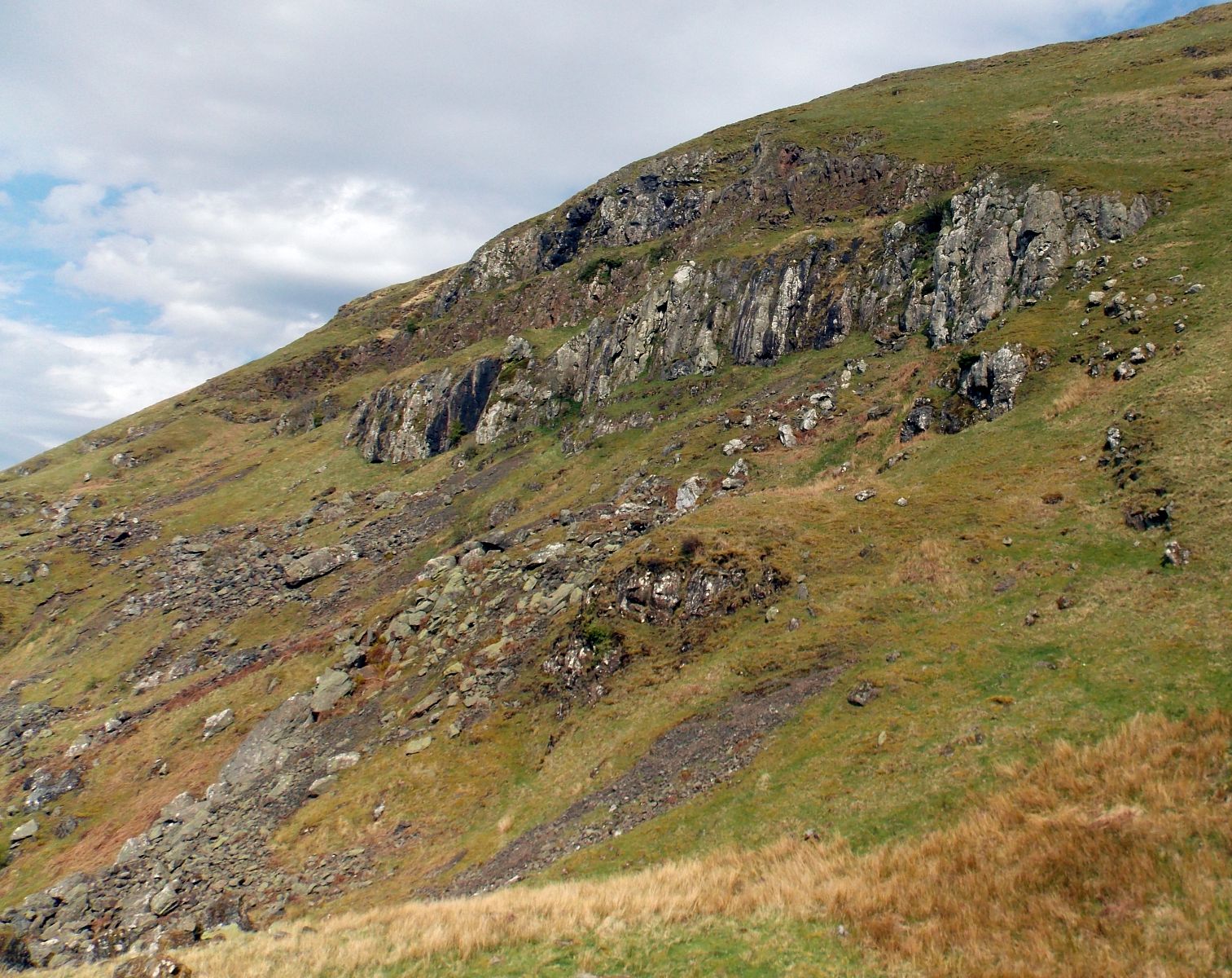 Rock Face in the escarpment of the Campsie Fells