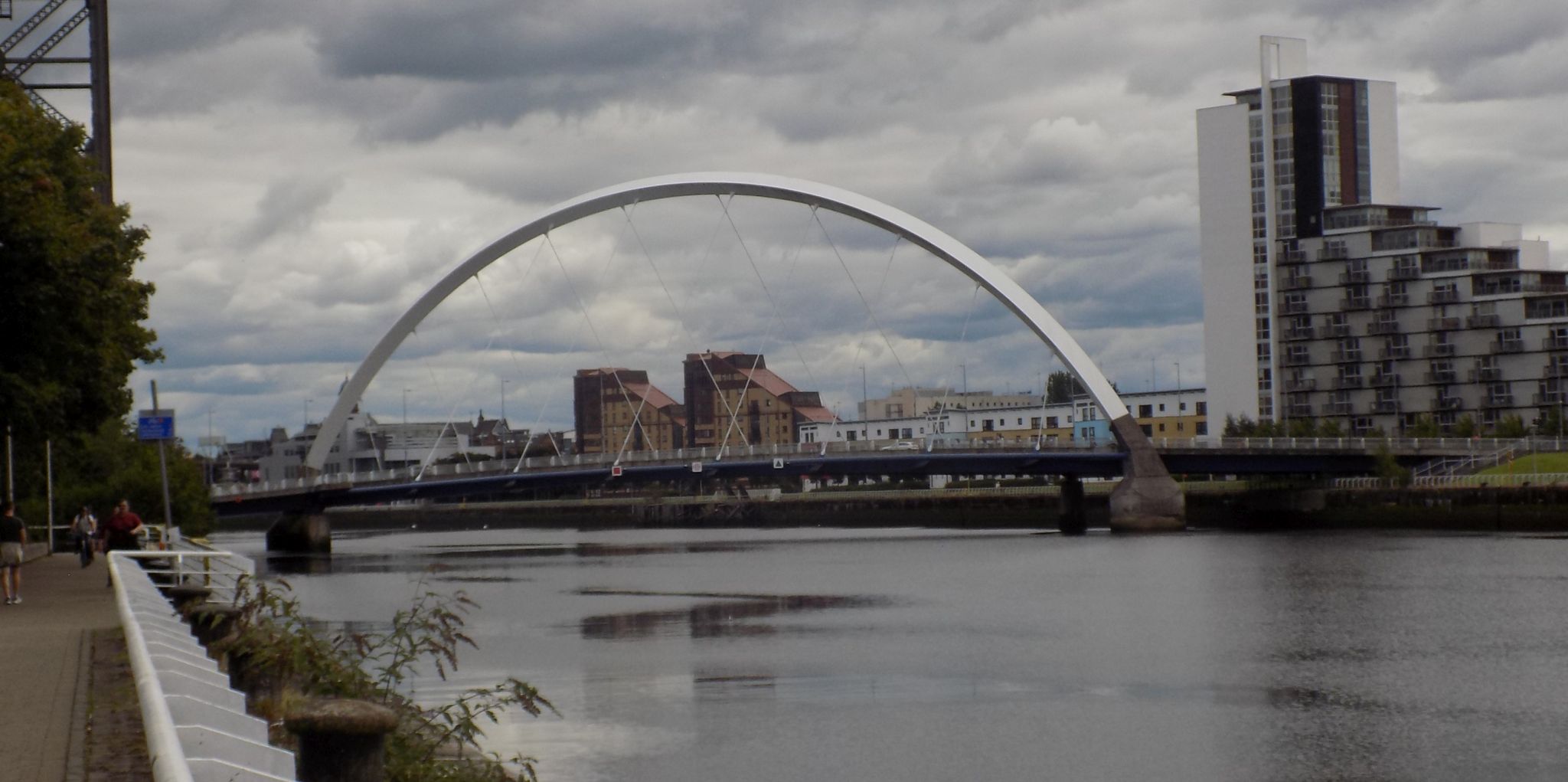 Clyde Arc Bridge in Glasgow, Scotland