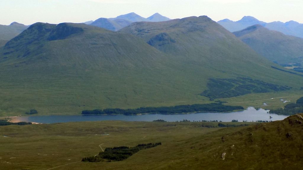 Munros above Loch Tulla from Clach Leathad