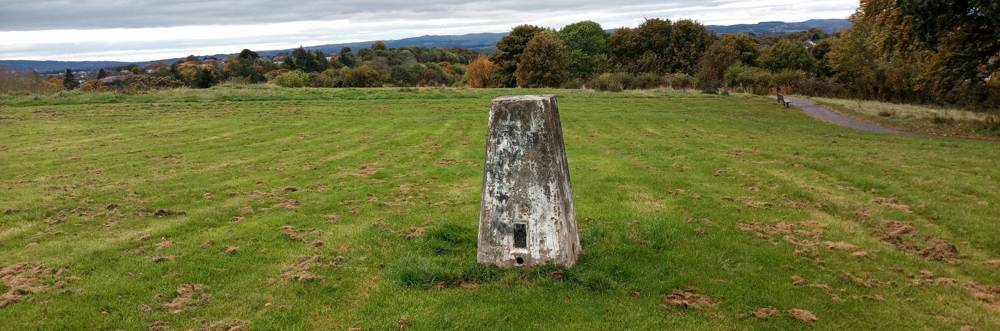 Trig point in Goldenhill Park