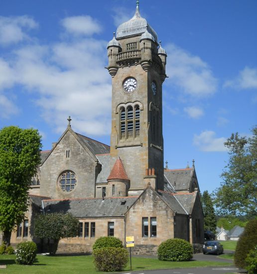 The Clock Tower of Mount Zion Church in Quarrier's Village