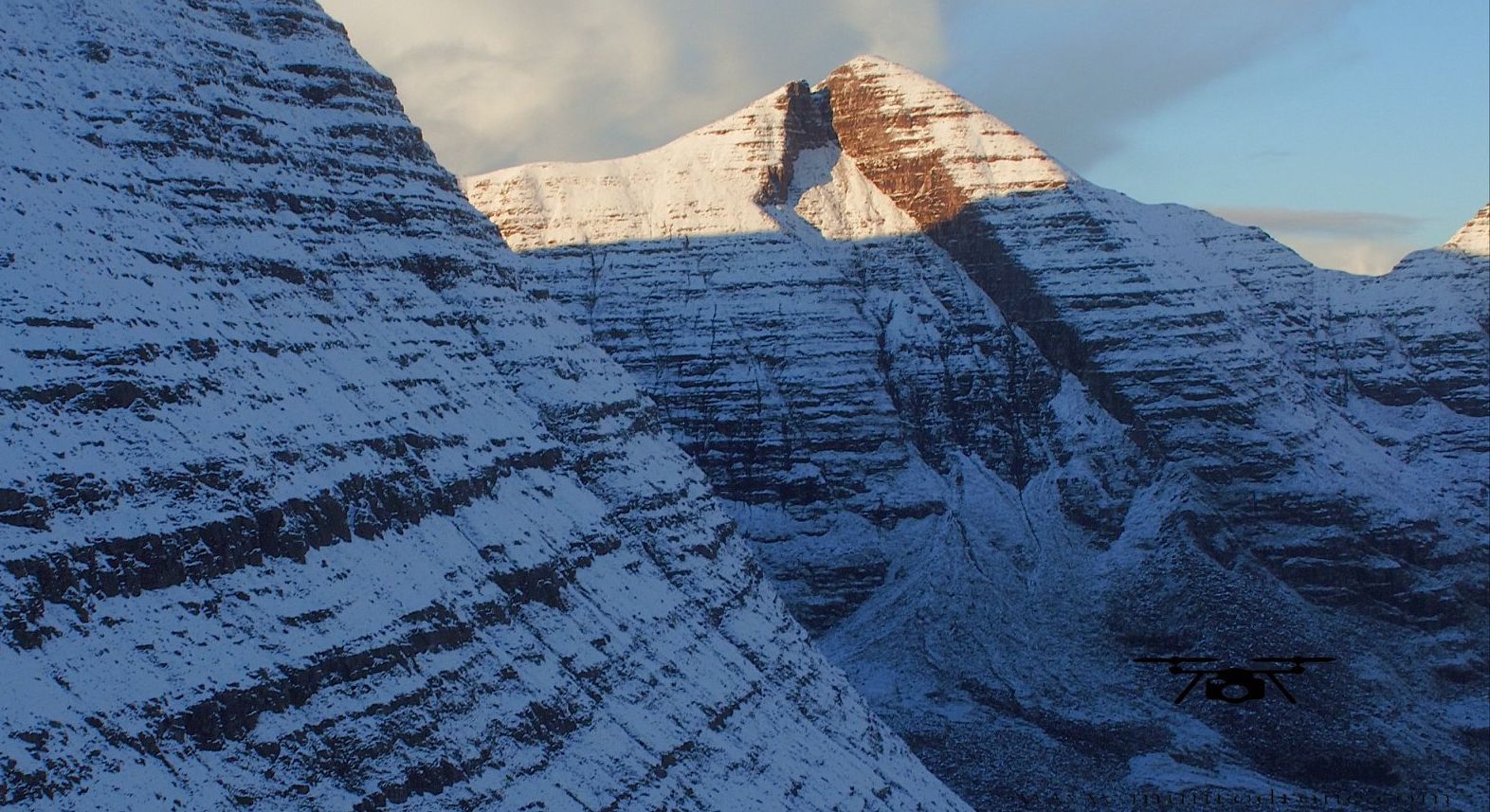 Beinn Alligin from Liathach in the Torridon Region of the NW Highlands of Scotland