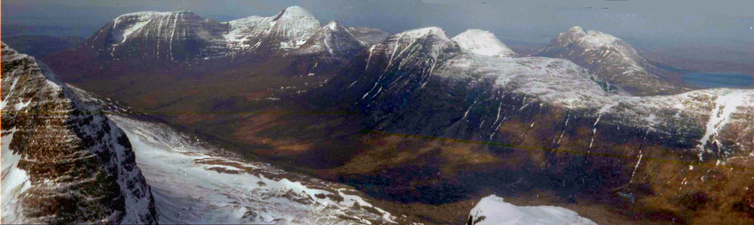 Snow-bound Liathach and Beinn Alligin in winter