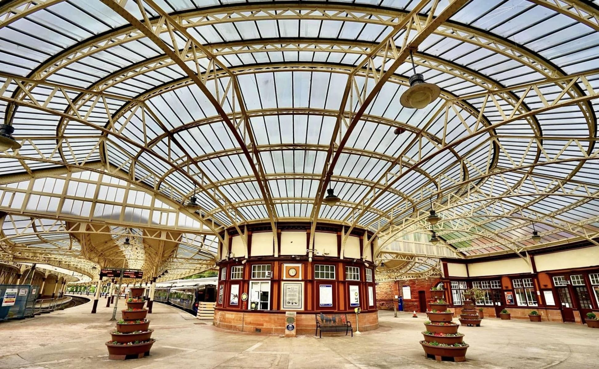 Interior of Railway Station at Wemyss Bay on the Ayrshire Coast in the Firth of Clyde