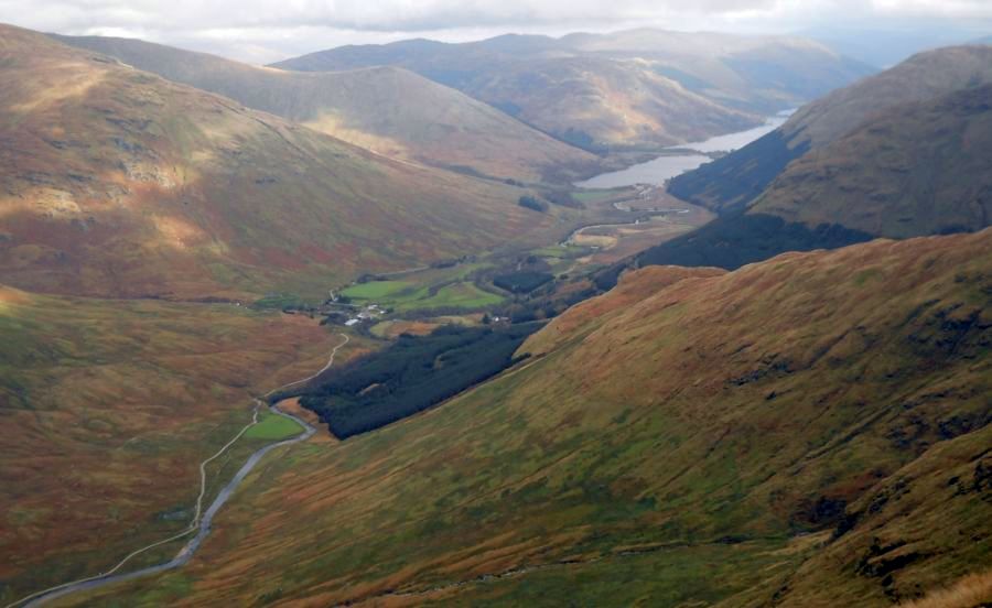 Inverlochlarig and Loch Voil on ascent of Stob a'Choin