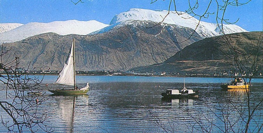 Ben Nevis above Fort William and Loch Linnhe