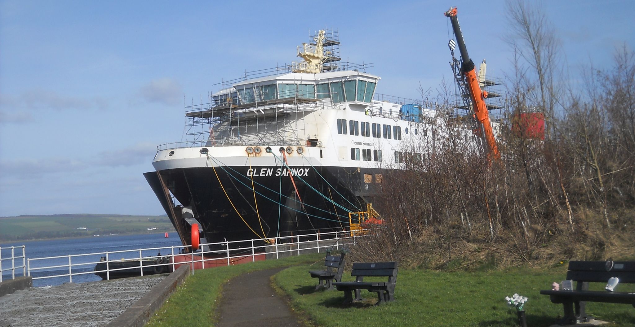 The "Glen Sannox" at Port Glasgow