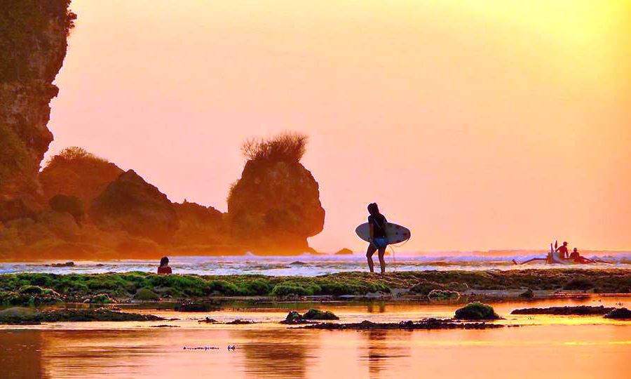 Sunset on the Indonesian Island of Bali