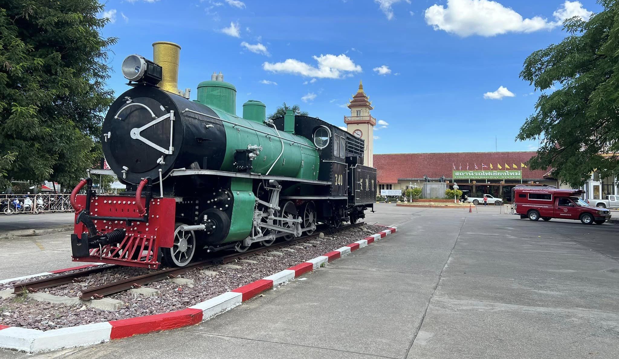 Old steam locomotive in Chiang Mai in northern Thailand