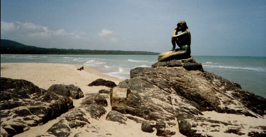 The Little Mermaid at Laem Samila in Songkhla