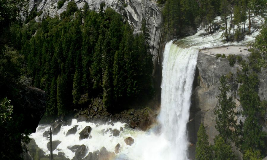 Vernal Falls on Merced River in Yosemite Valley